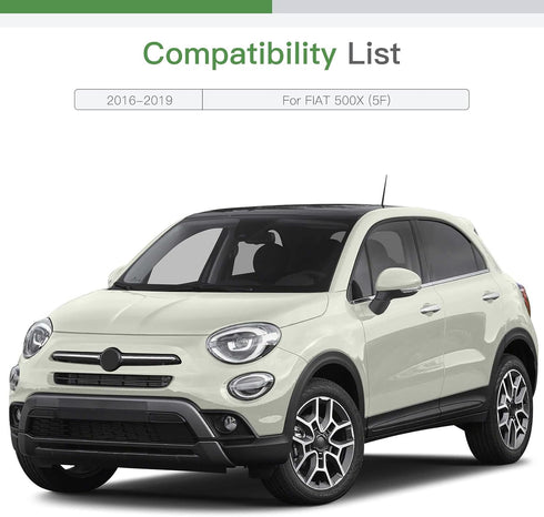 SCITOO Passenger Side Mirror Glass Compatible with 2016-2019 For FIAT 500X (5F) W/HEATED Chrome Convex Right Exterior Mirror Glass With Backing Pl...