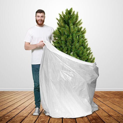 Jumbo Christmas Tree Removal Storage and Disposal Bag – Extra Large Plastic Bags Container to Cover Xmas Trees Up to 9feet 5inch, Heavy Duty, Disp...