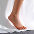 TOBENY Initial Ankle Bracelets for Women 14K Gold Plated Layered Initial Anklets A-Z Letter Anklet CZ Pendant Figaro Chain Summer Foot Jewelry Gif...