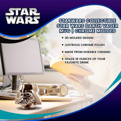 Star Wars StarWars Collectible Darth Vader Mug | Chrome Molded...