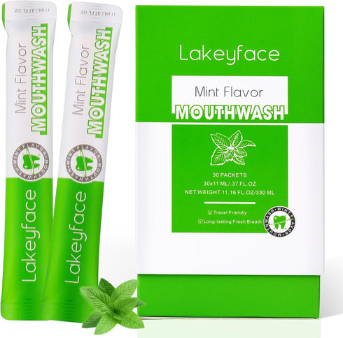Mouthwash, 30 Packets Travel Mouth Wash for Adults, Travel Size Mouthwash Alcohol Free, Mini Mouthwash for Travel Essential, TSA Approved Mouthwas...