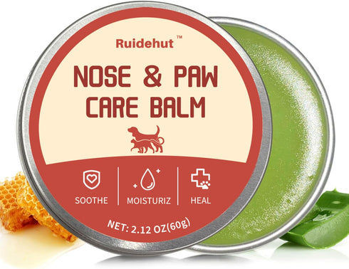 Dog Paw Balm | Dog Nose Balm | 2-in-1| Soothes, Heals, and Moisturizes Dry, Cracked Noses and Paws | Natural Plant Ingredients, Gentle and Safe - ...