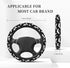 Halloween Bats Car Steering Wheel Cover Universal 15 Inches Anti-Slip Breathable Sweat Absorption Neoprene Car Accessories...