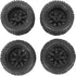 RC Tires, 4Pcs RC Truck Wheel Rubber Universal Truck Wheel Hex Wheel Rims Mesh Shape for 1:14 1:16 1:18 Car Model Accessory...
