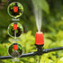 50pcs Garden Irrigation Spray Emitter, Adjustable 360 Degree Flow Micro Spray Nozzle with 1/4" Barbed Tee Fittings,Drip Irrigation Head for Garden...