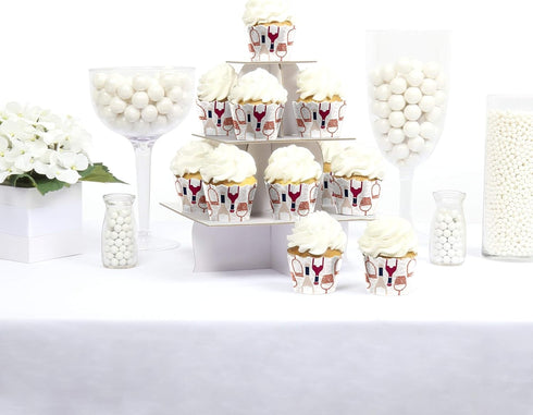 Big Dot of Happiness But First, Wine Tasting Party Decorations Cupcake Wrappers - Set of 12...