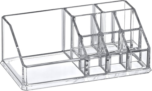 Amazing Abby - Tiffany - Acrylic Cosmetic Organizer, Transparent Plastic Makeup Holder, Compartmented, Shatter-Proof, Perfect Bathroom Vanity Stor...