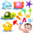 Baby Bath Toys for Kids Ages 1-3,Mold Free Silicone Suction Cup Toys for Toddlers 2-4,No Hole Light Up Ocean Animal Bathtub Sensory Toys for Babie...