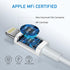 3-Pack 6ft Lightning Cable for iPhone, Fast Charging USB A to Lightning Cable, Compatible with iPhone 14 Pro Max/14 Pro/13/12, iPad, AirPods, MFi ...