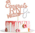Rose Gold Glitter Congrats RN 2025 Cake Topper - 2025 Graduation Party Decoration, 2025 Nurse Congrats Grad Photo Prop...