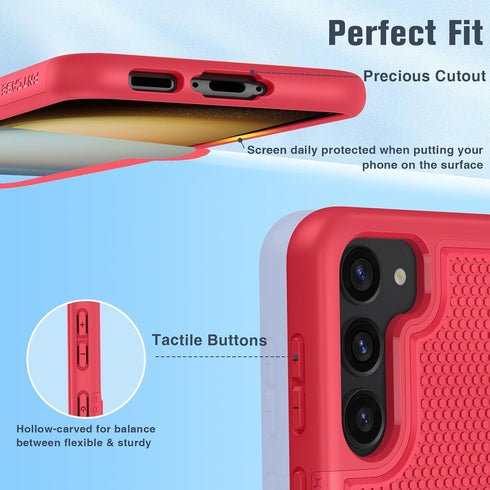 FNTCASE for Samsung Galaxy S23 Case: Dual Layer Heavy Duty Cell Phone Protective Cover Shockproof Rugged with Non-Slip Textured - Military Drop Pr...