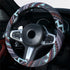 Ethnic Style Coarse Flax Cloth Automotive Steering Wheel Cover Anti Slip and Sweat Absorption Auto Car Wrap Cover (M, 14.5''-15'')...