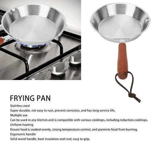Non Stick Frying Pan, Skillet Omelette Pan for Induction Cooking, Gas or Electric, Non Stick Frying Pan, Egg Frying Pan, Stainless Steel Frying Pa...