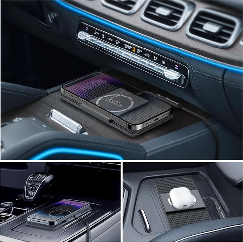 Wireless charger Magnetic Wireless car charger Charging pad Fast Wireless phone charger for car cell phone cordless charger Compatible with iphone...