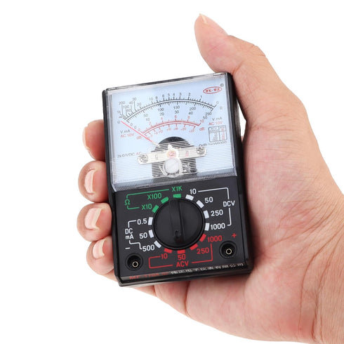 Mini Analog Multimeter Electric AC/DC Current OHM Decibels Voltage Voltmeter Ammeter with Test Leads, AA Battery Included...
