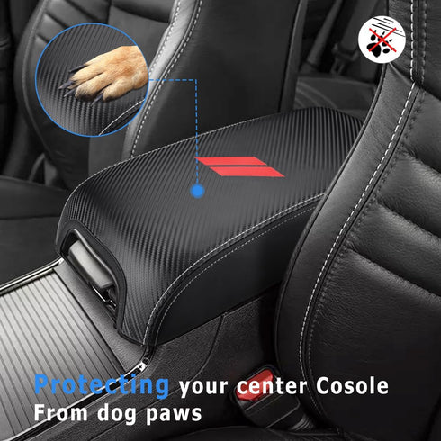 INTGET Center Console Cover for Dodge Charger Accessories 2011-2020 2021 2022 2023 for Chrysler 300 2015-2022 Leather Armrest Cover Console Lid Pr...