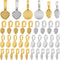 120pcs 3 Styles Tibetan Glue-on Bails Pendants Alloy Flat Pad Pendant Bails Necklace Earring Bails Cabochon Supplies for DIY Crafts Jewelry Making...