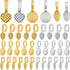 120pcs 3 Styles Tibetan Glue-on Bails Pendants Alloy Flat Pad Pendant Bails Necklace Earring Bails Cabochon Supplies for DIY Crafts Jewelry Making...