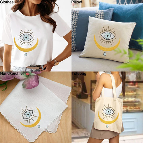 Anidaroel 3 Sets Evil Eye Embroidery Starters Kit for Beginners, Stamped Cross Stitch Kits for Beginners Adults Include Embroidery Cloth, Embroide...