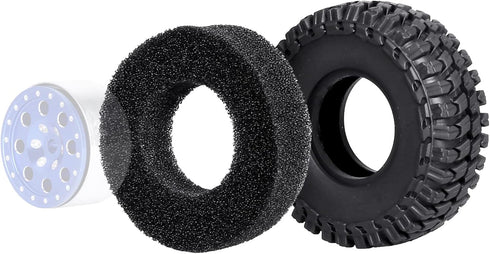 Hobbypark Soft Rubber SCX24 Tires 1.0 Rock Crawler for 1/18 TRX4M Axial SCX24 Gladiator Bronco C10 JLU Deadbolt B17 Betty 1/18 1/24 RC Crawler Car...