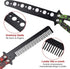 Practice Butterfly Knife Trainer, 2 Pack Steel Folding Comb, Unsharpened Blade, No offensive Bilsong for Beginners Training Outdoor Indoor Camping...