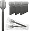 EUSOAR Disposable Sporks, 50pcs 6.8"x1.3" Plastic Sporks, Heavy Duty Heavyweight Plastic Cutlery Individually Wrapped Fork Spoon for Party Bulk We...