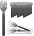 EUSOAR Disposable Sporks, 50pcs 6.8"x1.3" Plastic Sporks, Heavy Duty Heavyweight Plastic Cutlery Individually Wrapped Fork Spoon for Party Bulk We...