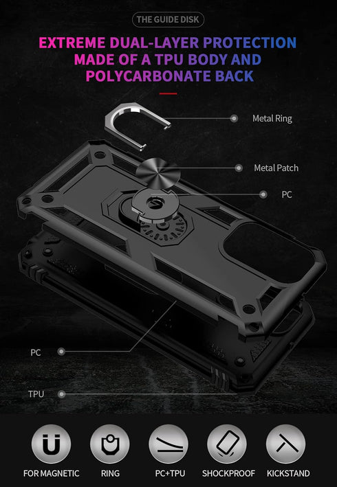 Military Grade Drop Impact for Samsung Galaxy A23 5G Case 360 Metal Rotating Ring Kickstand Holder Armor Heavy Duty Shockproof Case for Galaxy A23...
