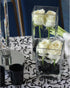 WGV Tall Square Vase Glass Block, Length 4", Height 8", Clear Bud Floral Container, Candle Holder, Planter Terrarium for Wedding Party Event, Home...