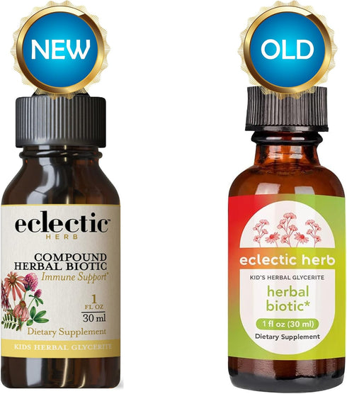 Eclectic Herbs Kid's Herbal Biotic (Lemon Lime Flavor) | Non-GMO, Gluten-Free, Organic Wildcrafted, Soy Free, Kid Friendly | 1 fl oz (30 ml)...