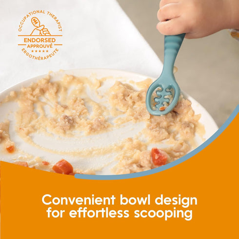 NumNum Baby Spoons Set, Pre-Spoon GOOtensils for Kids Aged 12+ Months - First Stage, Baby Led Weaning (BLW) Teething Spoon - Self Feeding, Silicon...
