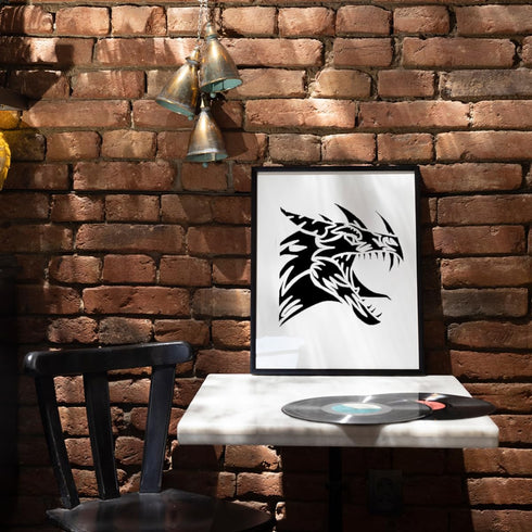 Dragon Stencil | Inspirational Fantasy Aztec Japanese Awesome Graffiti Dragon Stencils for Painting on Wood, Glass, Wall, Rock, Fabric, Walls, Can...