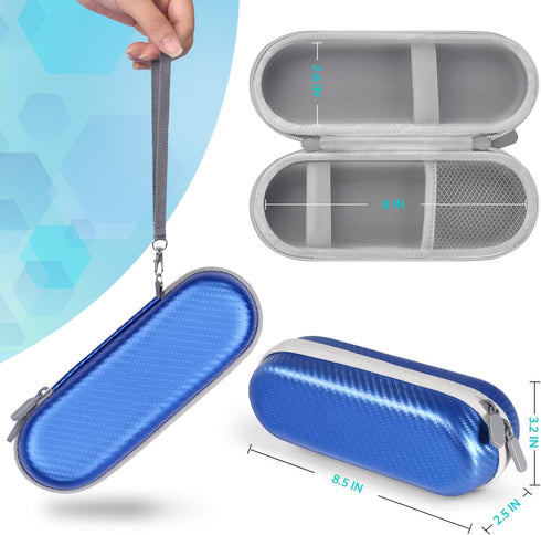 Electric Toothbrush Travel Case, Hard Storage Bag with Electric Toothbrush Caps...