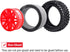 Hobbypark 12mm Hex RC 1/10 Buggy Wheels and Tires Set Height 3.46''(88mm) for Redcat Shockwave Tornado S30 EPX/PRO ExceedRC EP SunFire HSP Off Roa...