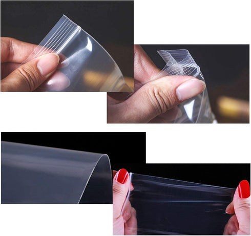 Long Jewelry Bags 2 x 6" 100pcs Poly Zip Seal Storage Bags Clear Necklace Bags with Hang Hole 2 Mil for Candy Gifts Favors Pen Key Chain...