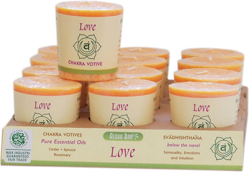 Premium Scented Hand Made Chakra Energy Candle | Votive 12-pack | Love, Svadhishtana| Yoga, Prayer & Meditation Candle | Long Burn |Essential Oils...