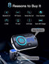 Arsvita Upgraded Bluetooth FM Transmitter for Car, Radio Receiver/Audio Adapter with Gooseneck Dual Car Charger, Support QC3.0 Quick Charging, Han...