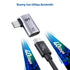 Cable Matters 2-Pack 40Gbps Flat Right Angle USB C Adapter with 240W PD (90 Degree USB C Adapter) in Black - Thunderbolt 4, USB4, Thunderbolt 3 Po...