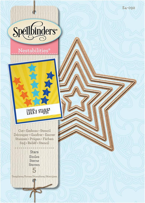 Spellbinders S4-092 Nestabilities Stars Five Etched/Wafer Thin Dies...