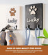 ANZOME Dog Leash Holder for Wall Decorative - Dog Leash Holder - 3D Dog Claw Key Holder Wall Mount Decor with 2 Hooks for Key and Leash Rack Hange...