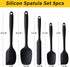Silicone Spatula Set, 5 Piece Food Grade Rubber Spatulas for Baking, Cooking, and Mixing High Heat Resistant Non Stick Dishwasher Safe BPA-Free (B...