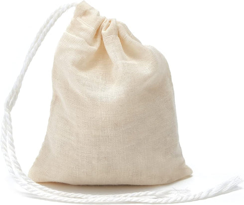 LOOKSGO 25 Pcs 3x4 Inch Muslin Bag Sachet Bag for Party Wedding Home Supplies Cotton Drawstring Bags for Jewelry...