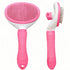 Self-Cleaning Slicker Brush for Dogs and Cats, Hair Cleaner Brush, Shedding and Dematting Grooming Comb, Pet Grooming Brush-Pink...