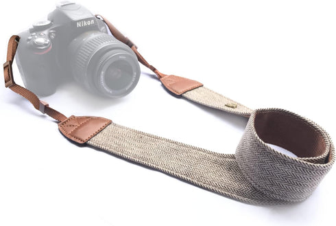Camera Neck Shoulder Belt Strap, Vintage Soft Camera Straps for Women/Men for All DSLR/Nikon/Canon/Sony/Olympus/Samsung/Pentax/Olympus...