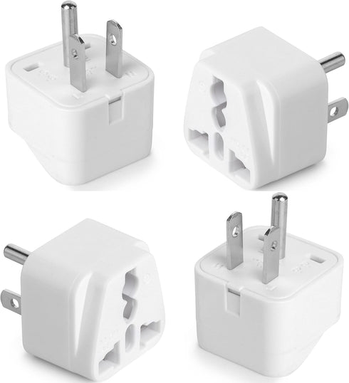 Bates- Universal Adapter, 4 Pack, Travel Adapter, UK to US Plug Adapter, Universal Plug Adapter Plug, Universal Travel Adapter, European to Americ...