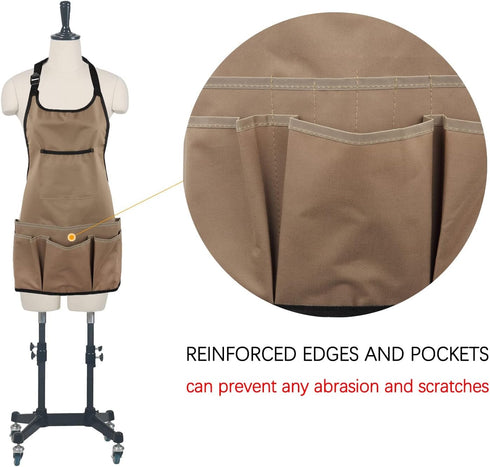 Gardening Apron for Women with Pockets Potting Shed Aprons Greenhouse Accessories Gifts for Gardeners...