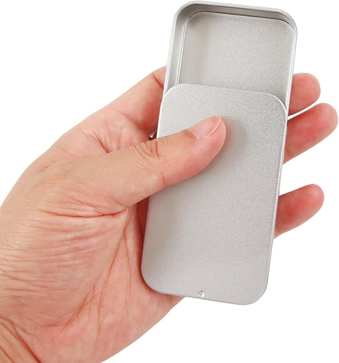 2Pcs Portable Floss Picks Dispenser, Empty 3.19 * 2.05 * 0.63inch / 8.1 * 5.2 * 1.6cm Floss Picks Metal Case, Mini Reusable Floss Pick Holder Boxe...