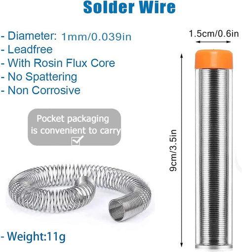 3Pcs Solder Wire,Diameter 1.0mm,11g×3pcs Rosin Core Solder for Electrical Soldering Welding Electronics Soldering DIY.(Net 33g)...