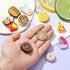 KitBeads 10pcs Silicone Food Beads Mixed Styles Cookie Pizza Donut Beads Rubber Burger Food Focal Beads for Jewelry Making Keychain Bulk...