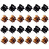 HOTOP 24 Pcs Small Mini Hair Clips Tiny Hair Claw Clips, Small Hair Clamps Non Slip Tiny Plastic Jaw Clips for Girls and Women(Black, Brown)...